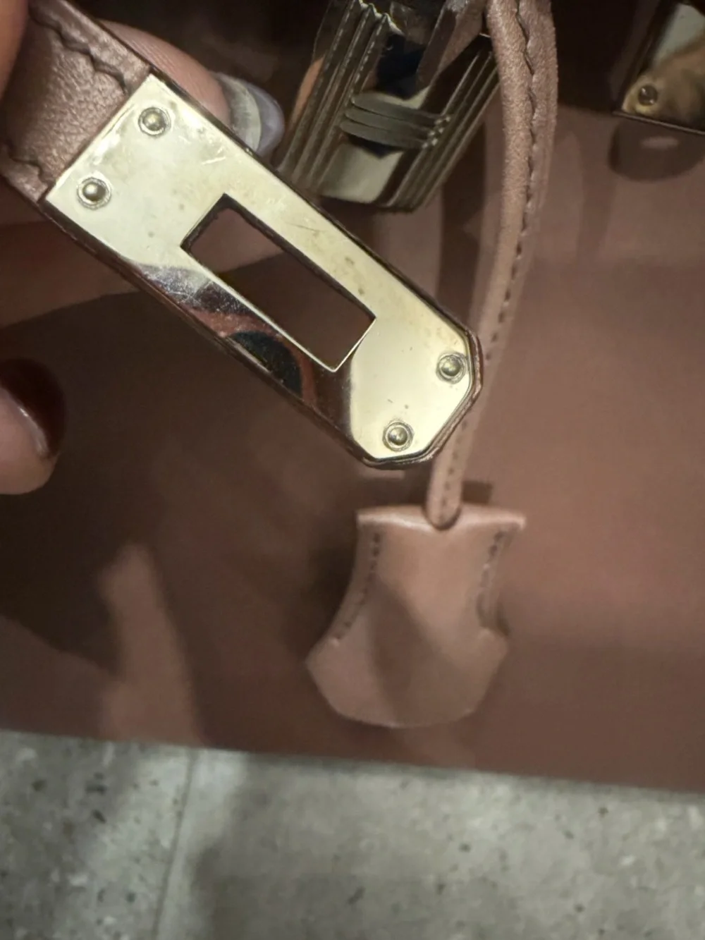 Hermes Birkin 25 Griolet Tadelakt With Palladium Hardware